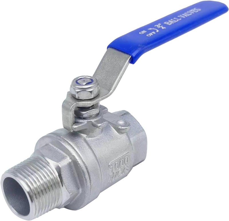 POTONZ Full Port Ball Valve 3/4" NPT Heavy Duty Stainless Steel 304 Male x Female Thread For Water,Oil and Gas（1000WOG） - Image 1